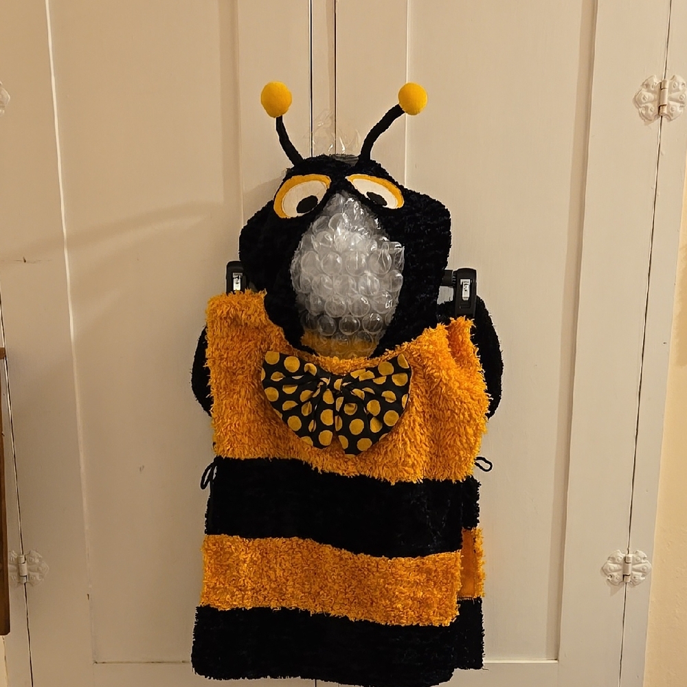 Childrens orange and black bumblebee costume